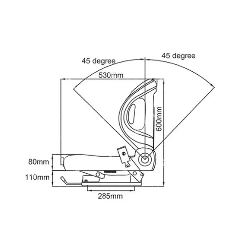 53830-98333-71 Seat forklift full suspension toyota with seat switch D mart parts
