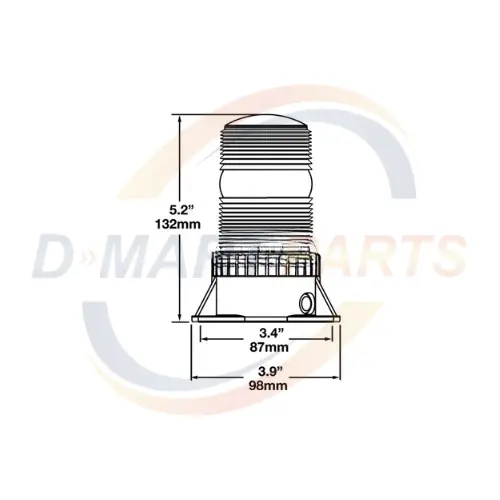 62494A Universal strobe light bacon forklift emergency warning lamp amber D Mart Parts