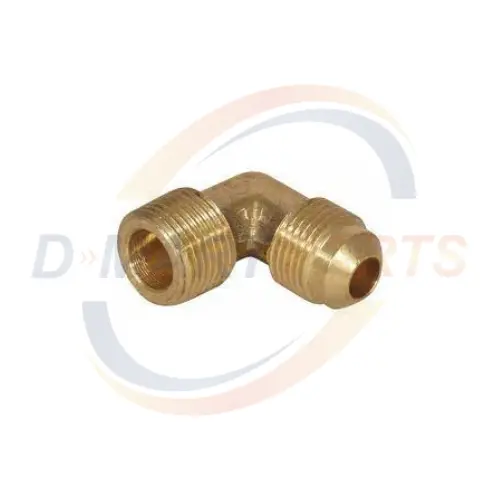 74403 Fitting propane 3/8 x 3/8 Flare 90º connector propane LPG forklift D Mart Parts