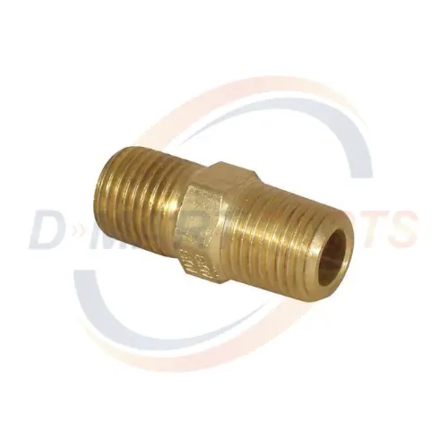 74409 Fitting propane 1/4 x 1/4 x 13/8 Brass connector propane LPG forklift D Mart Parts