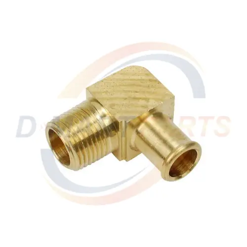 74520 Fitting propane 1/2 PIPE x 5/8 HOSE - 90º connector forklift LPG system D Mart Parts