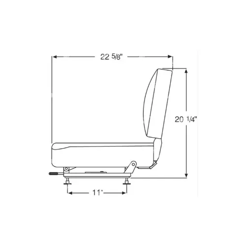 MODEL100 Seat with Switch vinyl forklift universal Forward tilt & folding back Forklift Seat