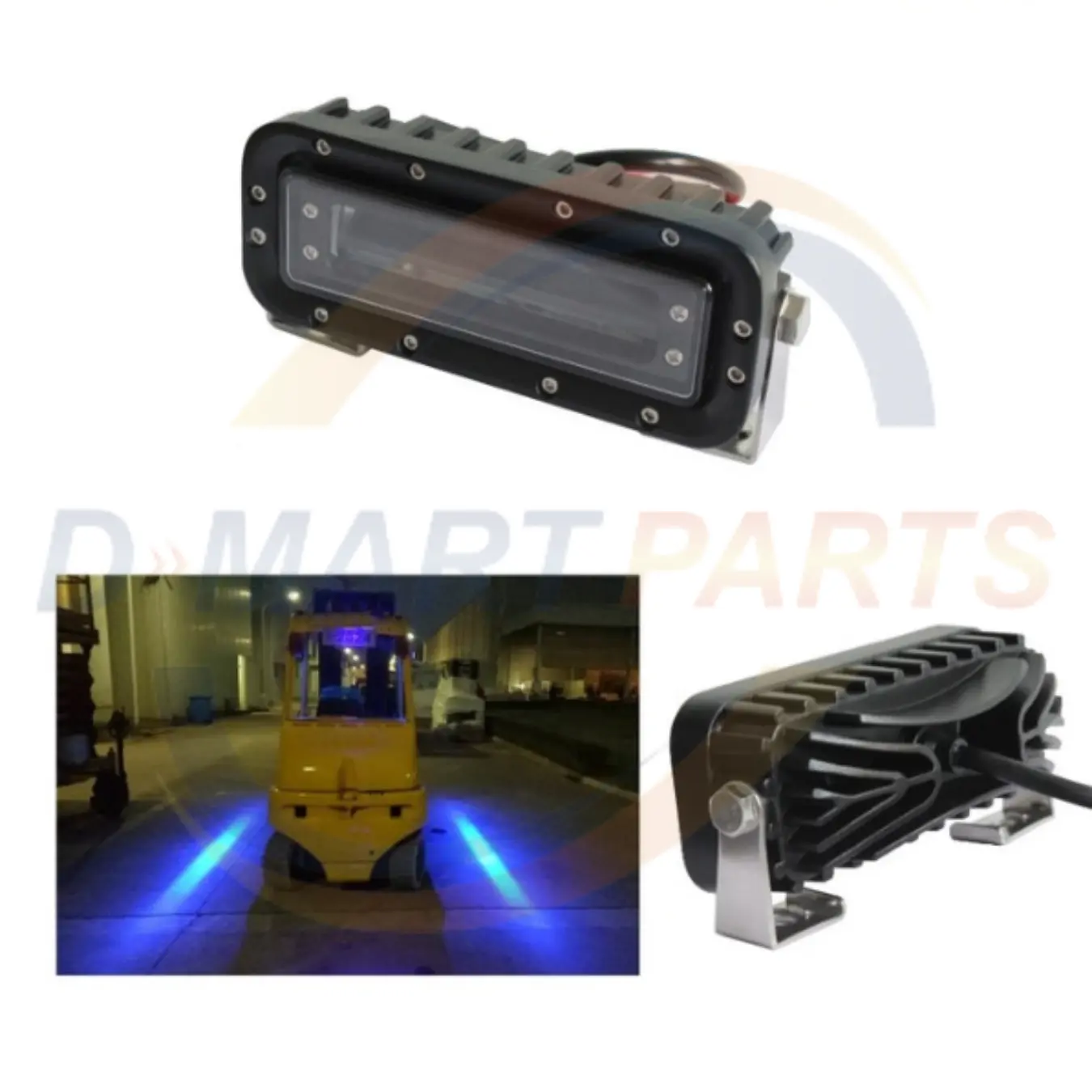 Forklift Safety Light LED Blue Zone Warehouse Pedestrian Warning 10V-80V OSHA D Mart Parts