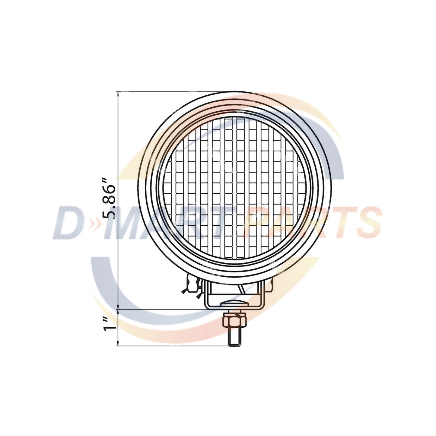 56510-U2000-71 Head lamp 12V universal forklift head light