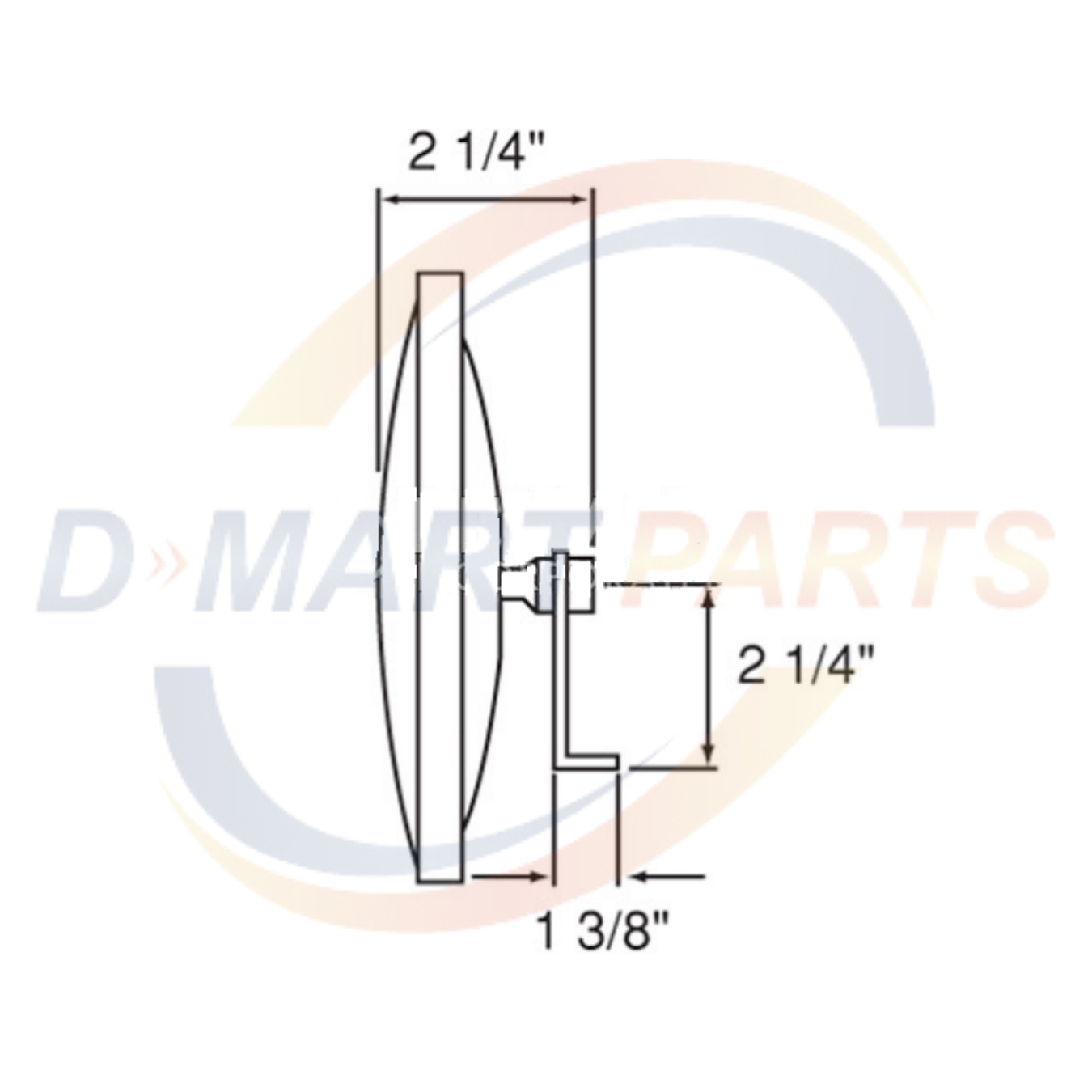 Universal Exterior Mirror Convex 8" Safety Pedestrian Forklift Trucks, Golf Car