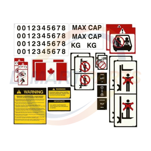 DECAL-KIT-CANADA Universal decal kit forklift Osha