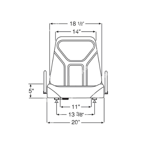 3EA-50-A1120 Seat forklift adjustable back/hip restraint