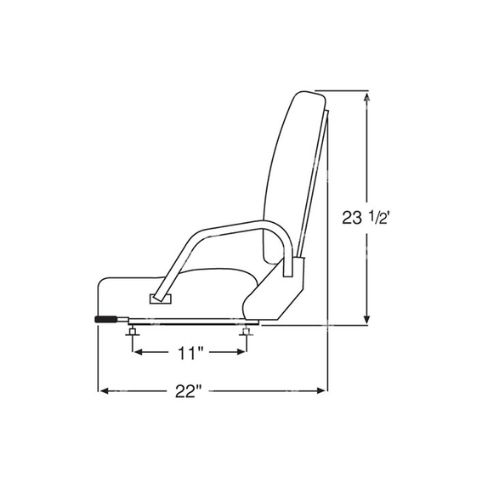 3EA-50-A1120 Seat forklift adjustable back/hip restraint